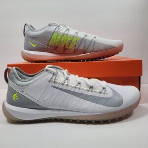 Nike Alpha Huarache 7 Pro TF Lax Men's White Gray Shoes CJ0235-101 US Sz 13 NWB